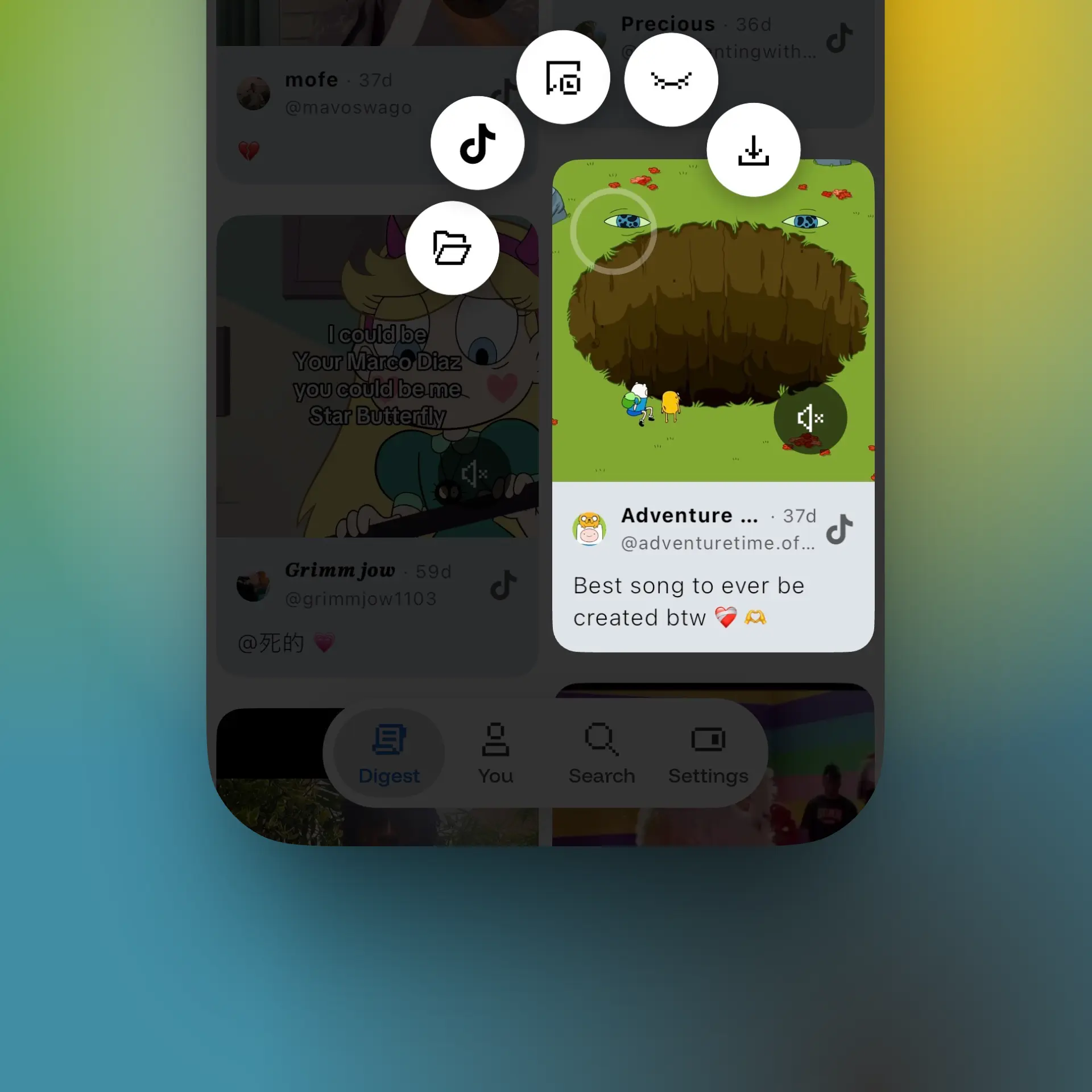 Siloe radial quick action menu